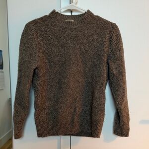 J. Crew Men's Heathered Brown Crewneck Sweater